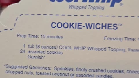 Recipe for Cookie Wiches an Easy Treat