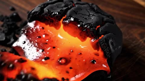 Lava Stone Cutting 🌋 #oddlysatisfying #satisfying #veo3 #lava #lavaasmr #asmr #asmrcutting