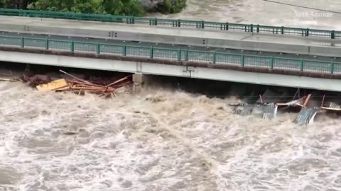 Camp Mystic and Texas flooding raw, drone footage from the Guadalupe to the San Gabriel River