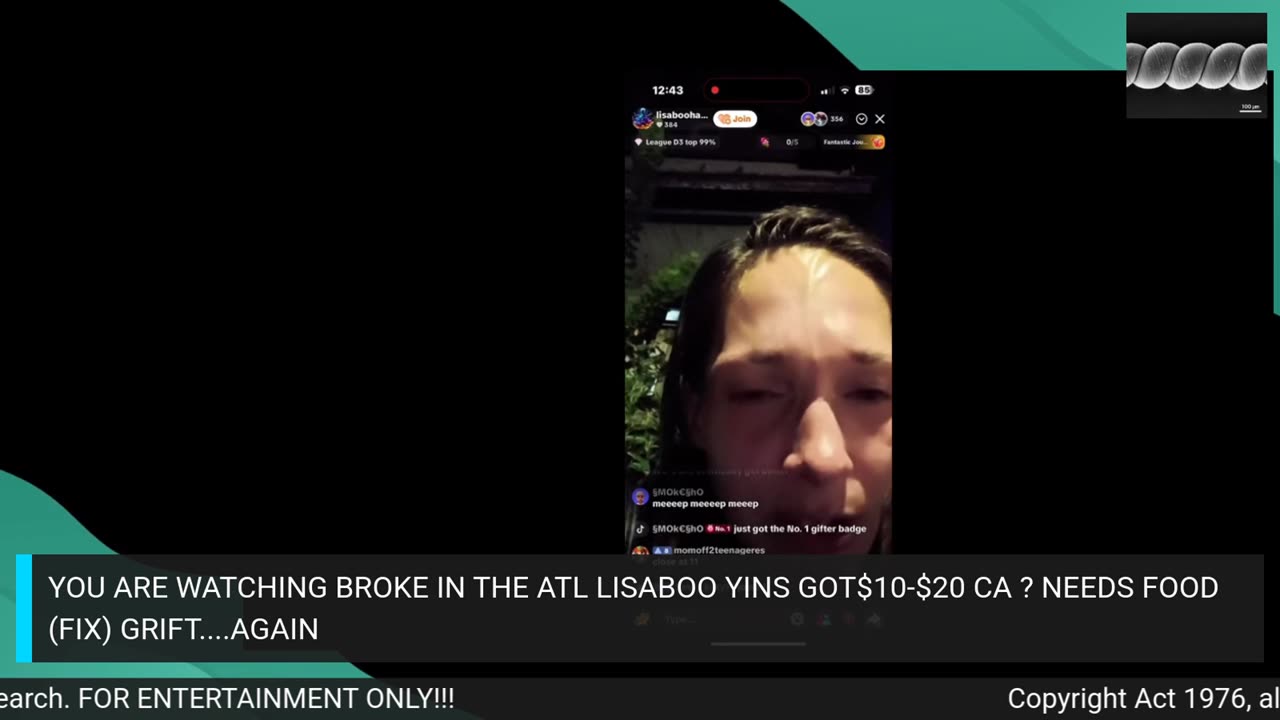 8/29/25 LISABOO E-BEGGAR IS BACK NEEDS HER FOOD (FIX) WITH FISH FACE