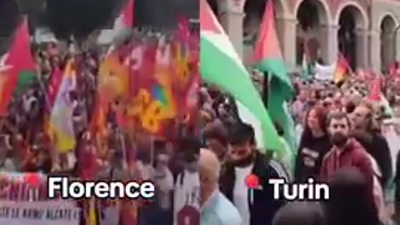 Italy Shuts Down To Protest Israel Genociding Gaza