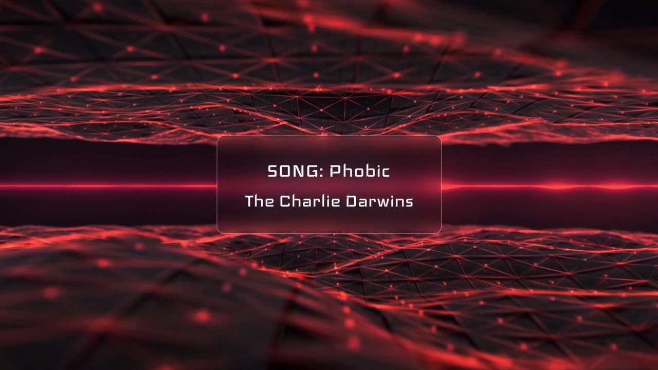 The Charlie Darwins - Phobic Music Visualizer Pulsing Red 1080p