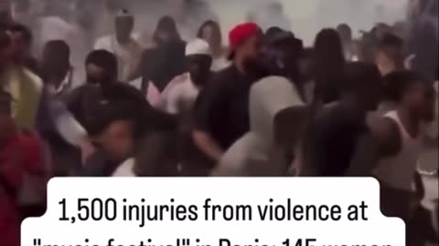 1,500 injuries from violence at "music festival" in Paris: 145 women pricked with syringes. 🤬🤦‍♂️☠️🤯 say goodbye to Paris and get Emmanuel Macron and his husband to the gallows.