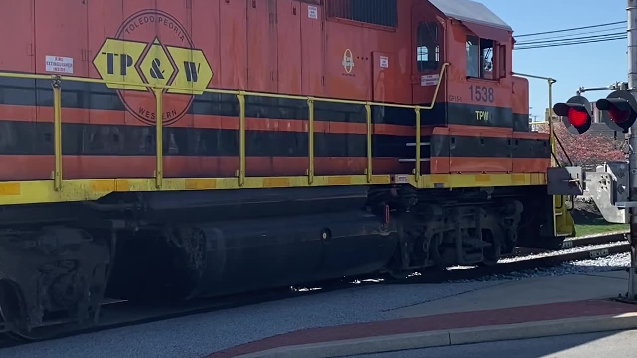 York Railroad local backing up to the yard.