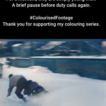 Frozen Moments US Soldiers Enjoy Snowfall #ColourisedHistory