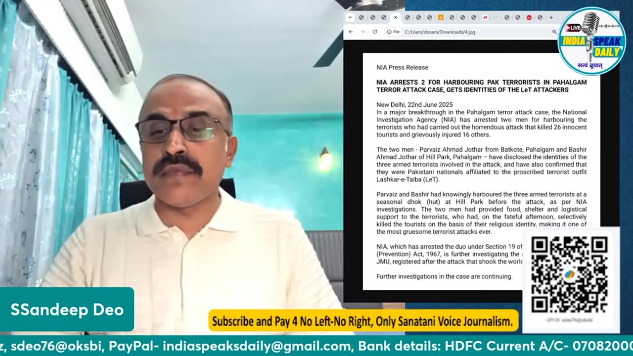 Pakistan का प्रोपेगेंडा और Pahalgam पर चौकाने वाली रिपोर्ट! |@Indiaspeakdaily | Sandeep deo