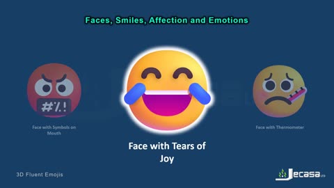 3D Emoji Meanings Part 1 - Faces, Smiles, Affection, Emotions Fluent Emojis English Vocabulary