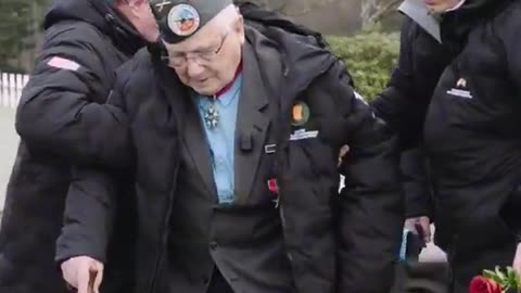 WWII Veteran visits his friend’s grave for the first time in 80 years.