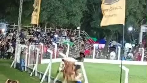 Wild Jineteada Horse Bucks Toward Freedom