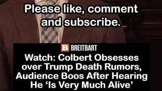 Colbert’s Audience BOOS When Told Trump Is Alive