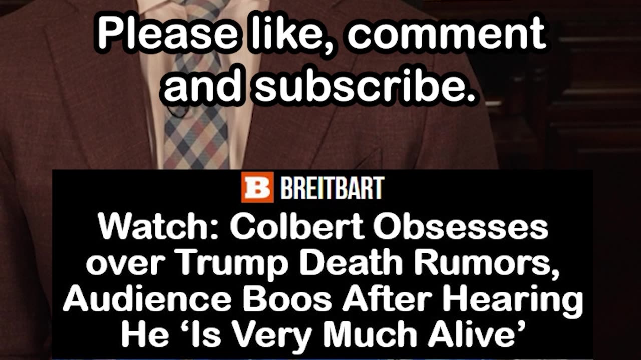 Colbert’s Audience BOOS When Told Trump Is Alive