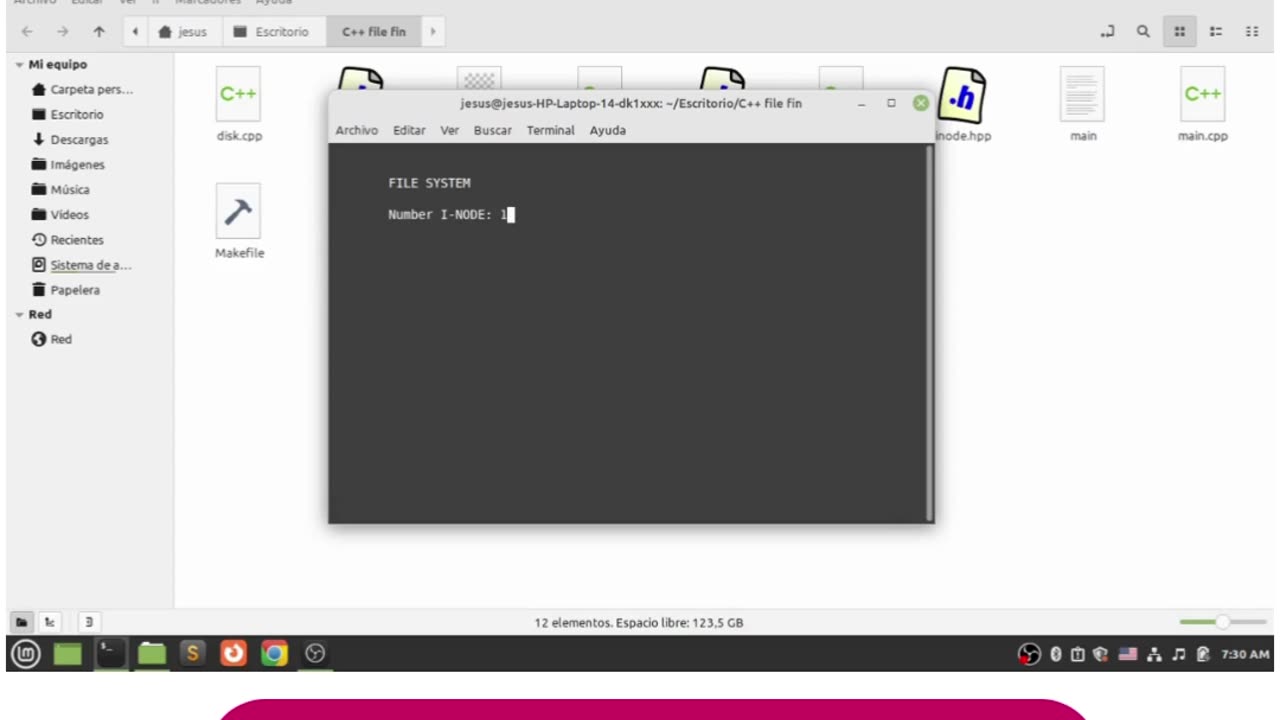 Student Work(Project)|COP4634 Simulated File System Using I-Nodes Video|UCF