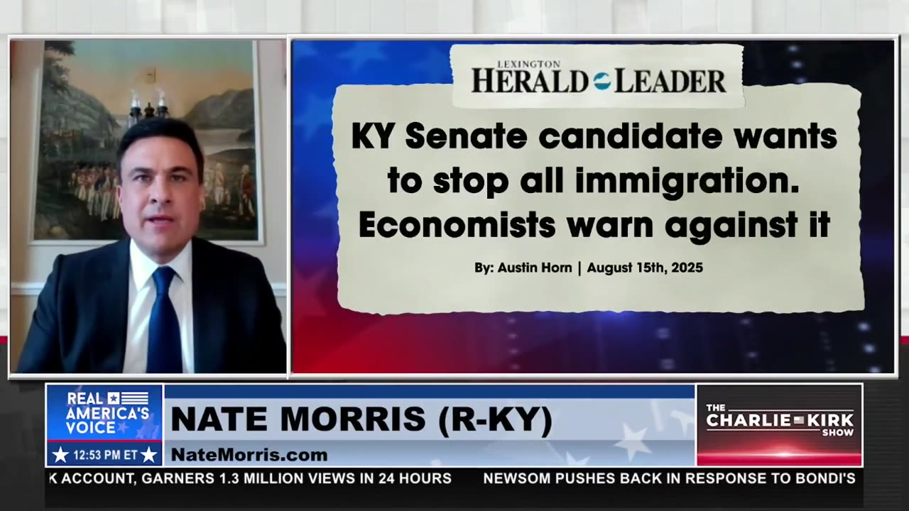 NATE MORRIS CALLS FOR IMMIGRATION MORATORIUM