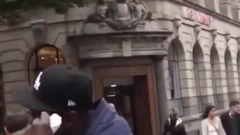 A YouTuber is in Nottingham & an African migrant says "I don't like white people."