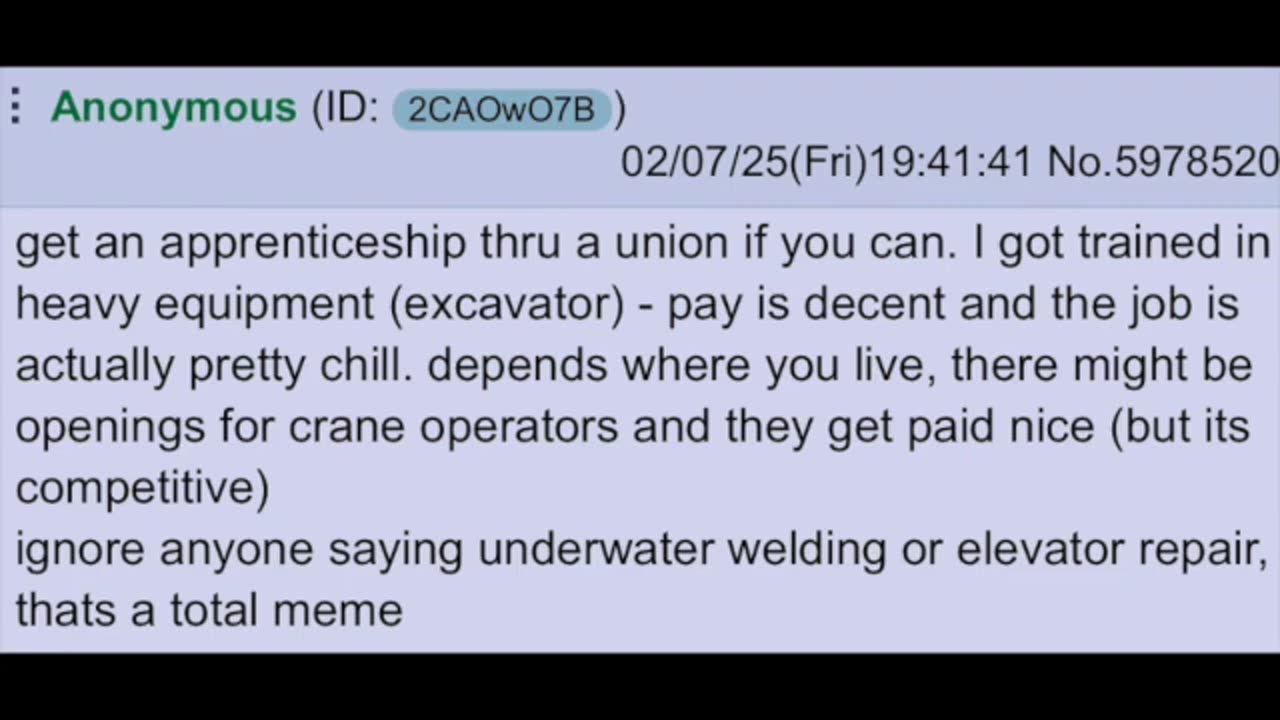 Best Trade Career to Get Into? - 4Chan Greentext Story