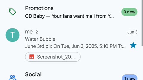 Screen Recording of Message I Emailed to Myself