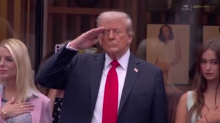 President Trump gets cheered by crowd at US Open final in NYC area.