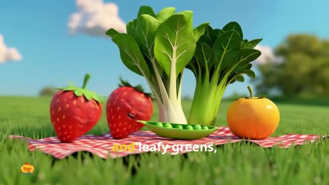 Crunch, Munch, Yum Yum! The Ultimate Fruits & Veggies Song for Kids 🍎🍌🥦