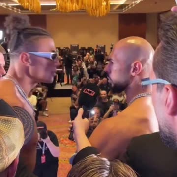 Chase DeMoor celebrates making Andrew Tate flinch in the final face off