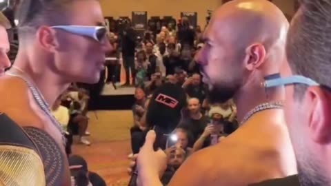 Chase DeMoor celebrates making Andrew Tate flinch in the final face off