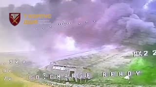 🔥 Soldiers of the 7th Corps destroyed two enemy tanks on the outskirts of Myrnohrad.