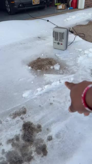 New way of clearing out the snow in your driveway just dropped