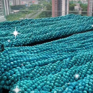 20250704-2 Sleeping Beauty Turquoise Bead Strand: Blue Keychain Unlocking Deep-Sea Magic