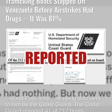 Fact Check: Coast Guard Did NOT Report Only 21% Of Suspected Boats Stopped Off Venezuela Had Drugs