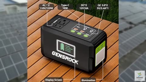GENSROCK Portable Power Bank, 24,000mAh Portable Laptop Charger with 150W Peak A