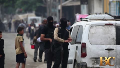 Masked Hamas fighters seen executing men in Gaza City as the group fights with rival powers