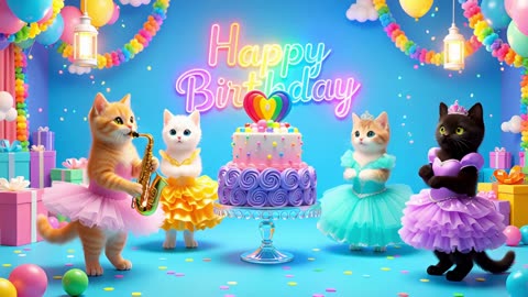 Happy Birthday | Song | happy birthday cat #HappyBirthdaySong #happybirthdaycat