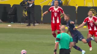 Lucas Hernandez is sent off by referee Anthony Taylor
