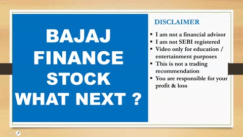 Bajaj Finance stock price - view for 1 year