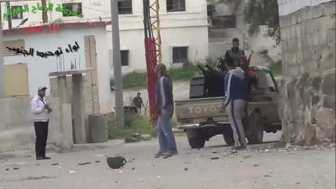 🚙🔥 Syria War | FSA Fighters Use Toyota ZPU-2 Technical Against SAA in Daraa al-Balad | RCF
