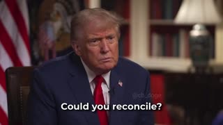 President Donald Trump says he can reconcile with and forgive Elon Musk.