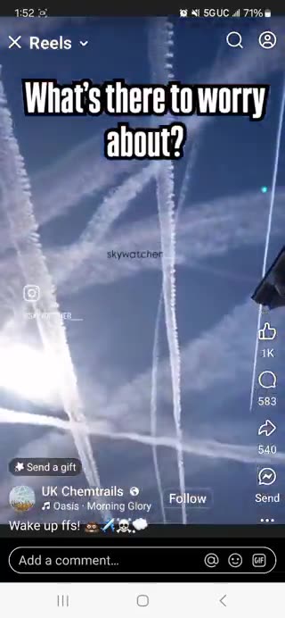 #Chemtrails 💨💨💨💨💨💨💨✈️