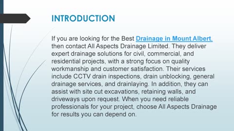 Best Drainage in Mount Albert