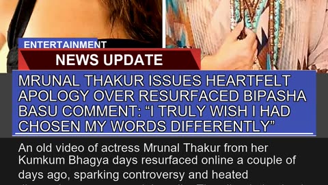 Mrunal Thakur Issues Heartfelt Apology Over Resurf
