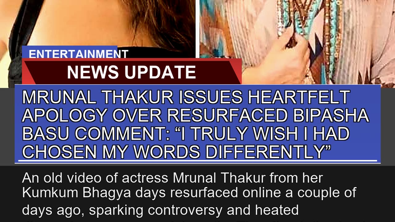 Mrunal Thakur Issues Heartfelt Apology Over Resurf