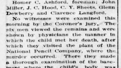 10,000 Pack Morgue for Mary Phagan, Atlanta Georgian, Mon, Apr 28, 1913, Atlanta, GA, Leo Frank Case