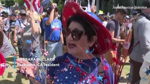 Police use tear gas at 'No Kings' protest in LA as thousands march against ICE and Trump policies
