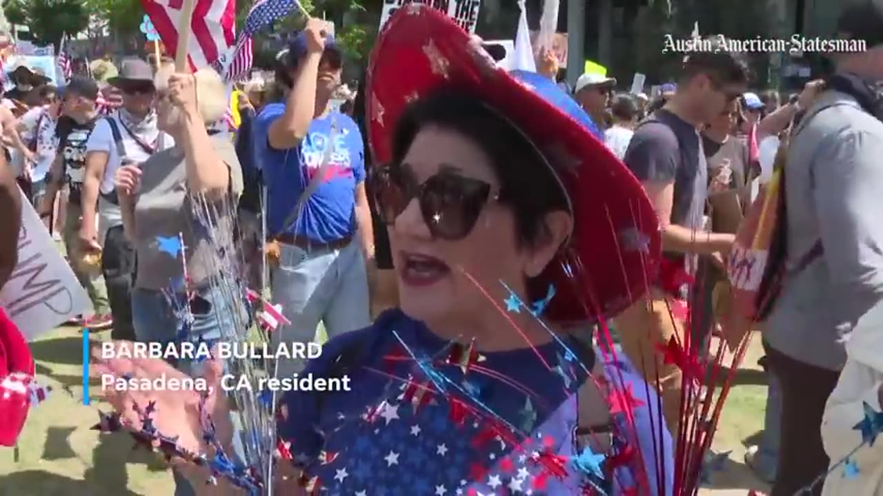 Police use tear gas at 'No Kings' protest in LA as thousands march against ICE and Trump policies