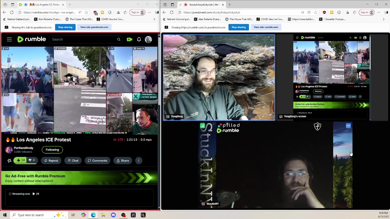 Burg's Lounge.. Hanging Out w/Frens #Live #Cannabis #420 #Protest #Riot #Ice #IceProtest