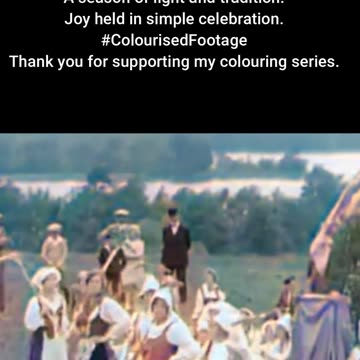 Sweden 1930 Midsummer Celebration Traditions in Bloom #ColourisedHistory