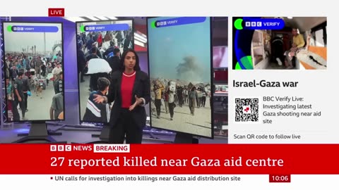 At least 27 Palestinians killed by Israeli fire waiting for aid, Gaza authorities say | BBC News