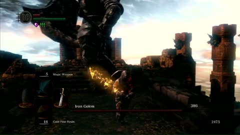 Melee only/No damage Iron Golem (Dark Souls Remastered)