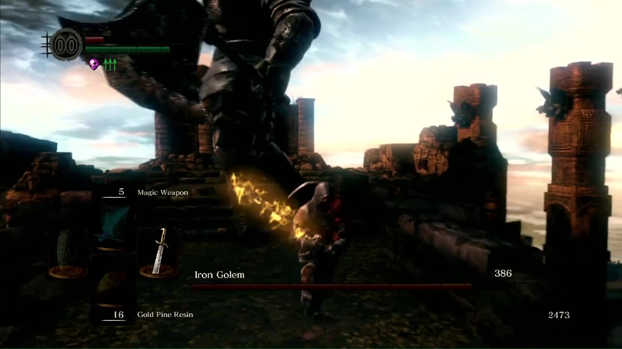 Melee only/No damage Iron Golem (Dark Souls Remastered)
