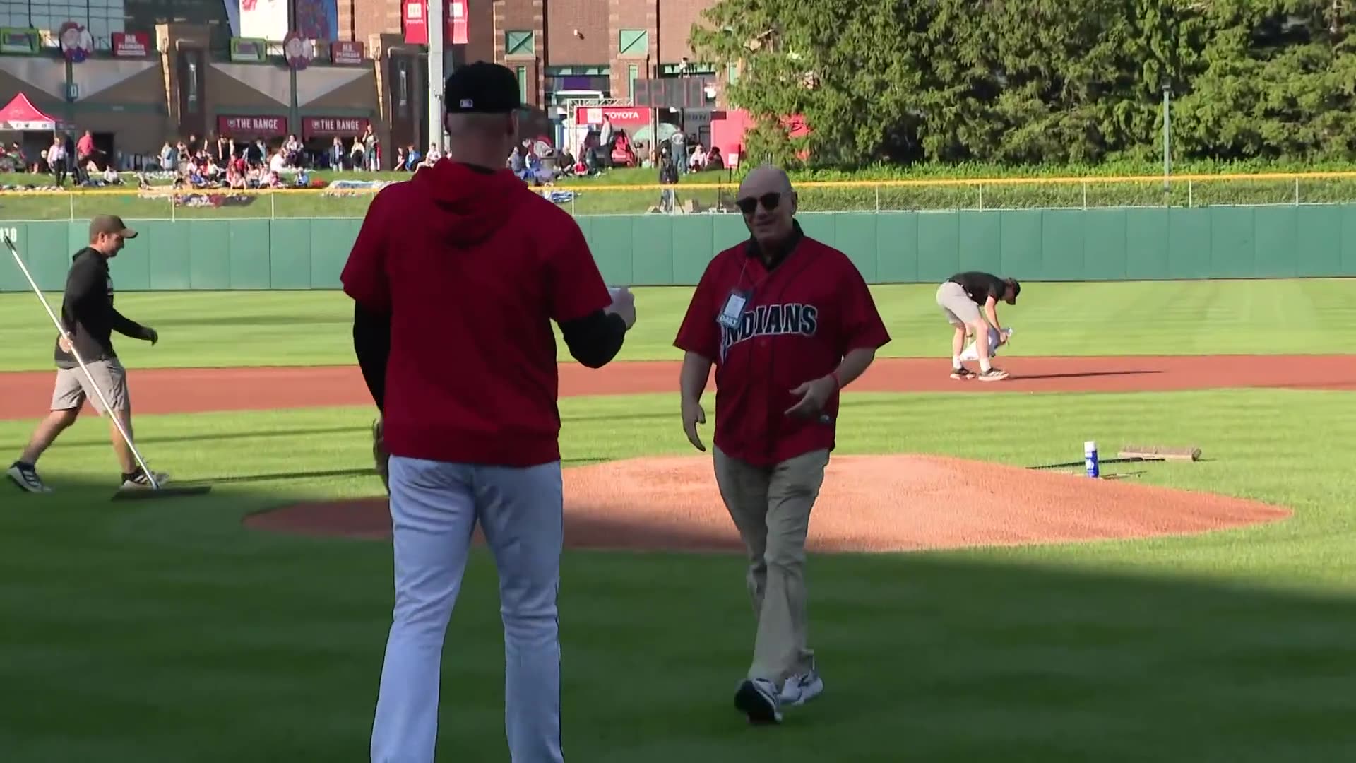 May 9, 2025 - Chuck Lofton Throws Out First Pitch Before Indianapolis Indians Game