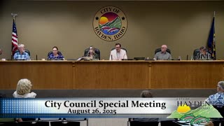 Mayor Davis Explaining His Vote - Hayden Special Budget Meeting - 8/26/25