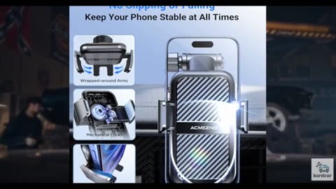 3-in-1 Car Phone Holder [122+LBS Strongest Suction & Stable Clamp Arm] 360° Adju